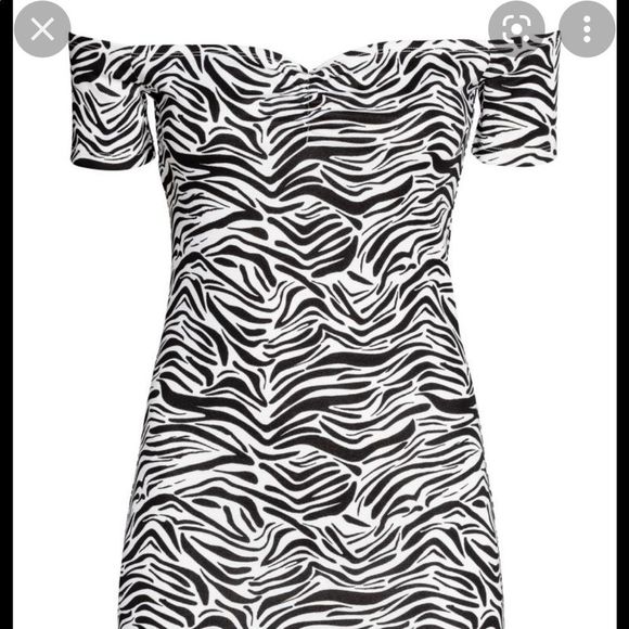 Zebra 🦓 print H&M mini dress size 4 / small - Picture 1 of 3